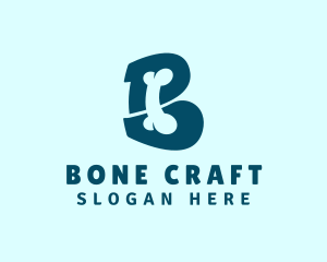 Dog Pet Bone Letter B logo design