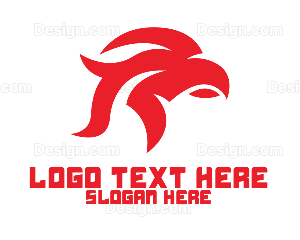 Abstract Red Eagle Logo