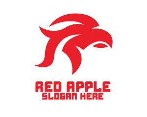 Abstract Red Eagle  logo design