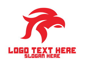 Abstract Red Eagle  Logo