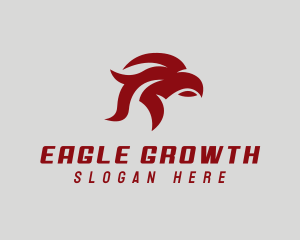 Abstract Red Eagle  logo design