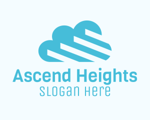 Blue Cloud Stairs logo design