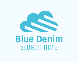 Blue Cloud Stairs logo design