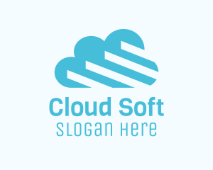 Blue Cloud Stairs logo design