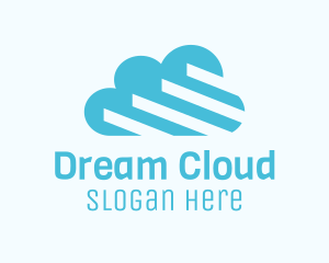 Blue Cloud Stairs logo design