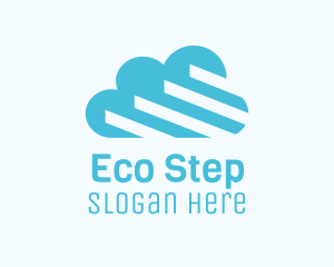 Blue Cloud Stairs logo design