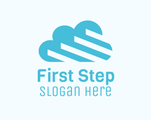 Blue Cloud Stairs logo design