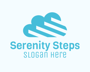 Blue Cloud Stairs logo design