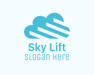 Blue Cloud Stairs logo design