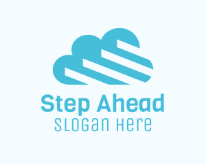 Blue Cloud Stairs logo design