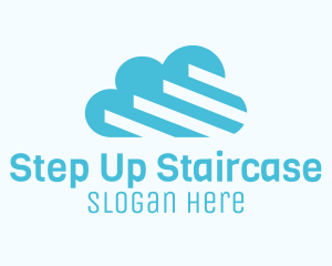 Blue Cloud Stairs logo design