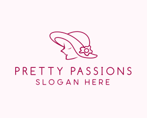 Minimalist Pretty Lady logo