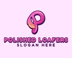 Ponytail Letter P Brand logo design