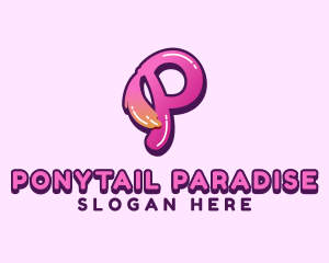 Ponytail Letter P Brand logo