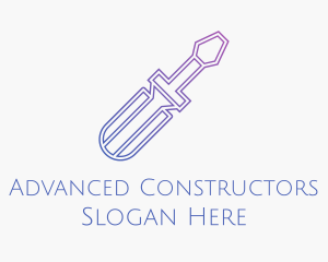 Gradient Screw Driver  logo design