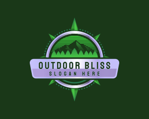 Mountain Compass Forest logo design