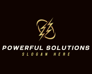 Electric Bolt Power logo design