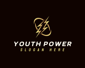 Electric Bolt Power logo design