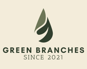 Green Wellness Oil Water logo design