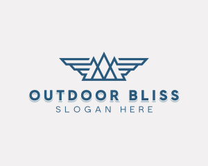 Mountain Range Wings logo design