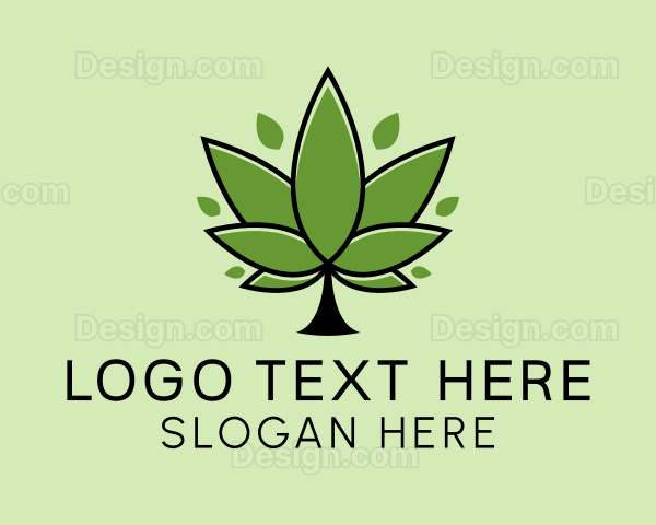 Medical Weed Plant Logo