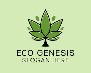 Medical Weed Plant  logo design