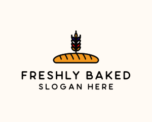 French Bread Loaf  logo design