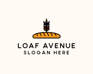 French Bread Loaf  logo design