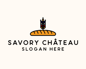 French Bread Loaf  logo design