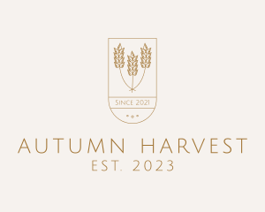 Wheat Agriculture Harvest logo design