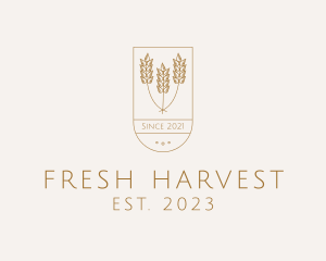 Wheat Agriculture Harvest logo design