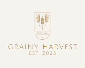 Wheat Agriculture Harvest logo design