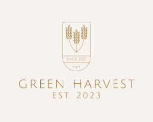 Wheat Agriculture Harvest logo design