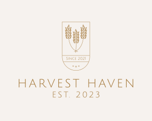 Wheat Agriculture Harvest logo design