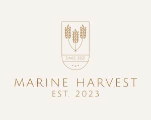 Wheat Agriculture Harvest logo design