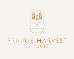 Wheat Agriculture Harvest logo design