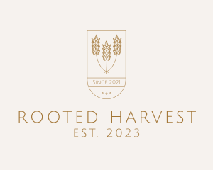 Wheat Agriculture Harvest logo design