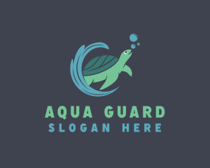 Sea Turtle Animal logo design