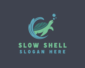 Sea Turtle Animal logo design