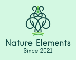 Heart Nature Vine logo design