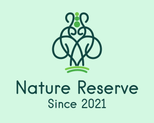 Heart Nature Vine logo design