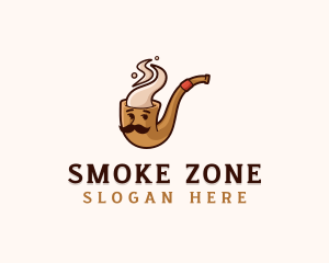 Pipe Tobacco Mustache logo design