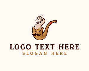 Puff - Pipe Tobacco Mustache logo design