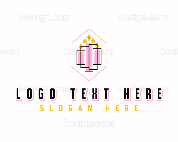 Geometric Candle Decor Logo