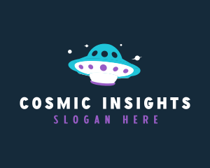 Cosmic Spaceship UFO logo design