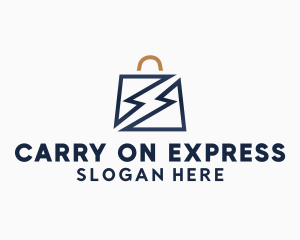 Bag Express Lightning logo design