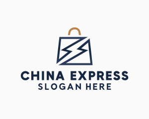 Bag Express Lightning logo design