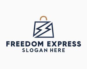 Bag Express Lightning logo design