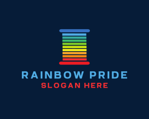 Rainbow Yarn Thread logo design