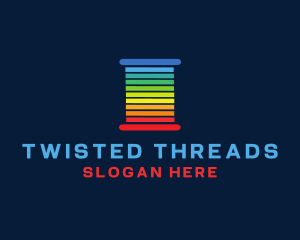 Rainbow Yarn Thread logo design